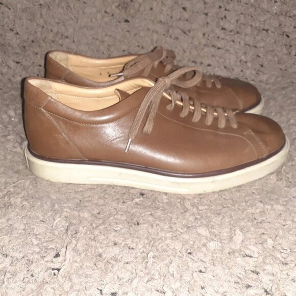 BALLY-Levico-Italian Brown Leather Sneakers-Size 5 UK-6 US Men-8 Women-Excellent - Picture 4 of 7